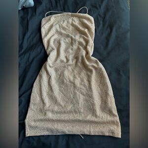 Nude Sparkly Windsor mini dress